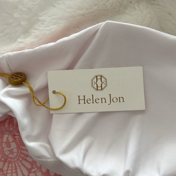 Helen Jon Jolie Bandeau Dress in Island Batik/Watermelon Pink Size Medium NEW - Picture 12 of 14